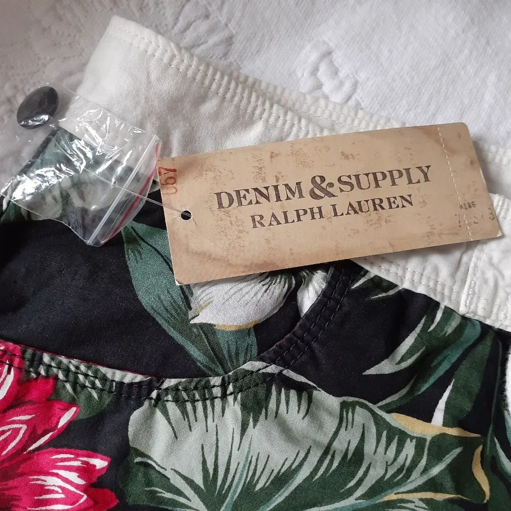 NWT Denim & Supply Ralph Lauren Y2K Low Rise Floral Shorts XS - Picture 5 of 6